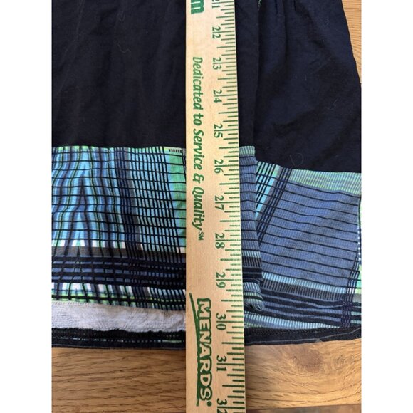 Lior‎ Paris Designer Art Sleeveless Tunic Top Size Measured Stretch Buttons City - Picture 4 of 8